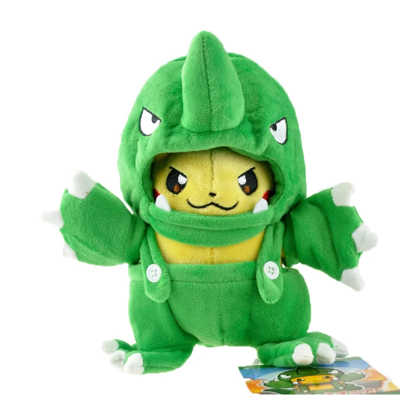 Hydreigon Tyranita Пикачу Косплей-Одежда плюшевая кукла игрушка Мега чиризард Rayquaza Милая мультяшная кукла плюшевая игрушка для детей подарок на день рождения - Цвет: Hydreigon Tyranita