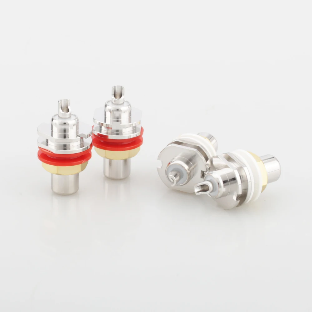 4 шт. коннектор RCA с родиевым покрытием|rca rhodium|connector rcaconnector female |