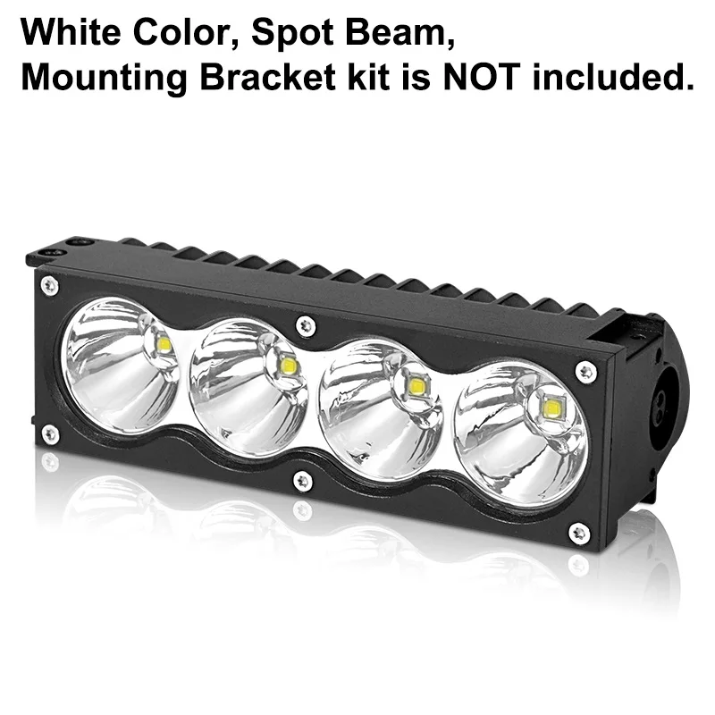 1 white spot beam 7,5 дюймов 40 Вт модульный светодиодный светильник Однорядный светодиодный рабочий светильник Янтарный Белый прожектор комбинированный луч 4300K 6500K ремонт автомобиля - Цвет: 1 white spot beam
