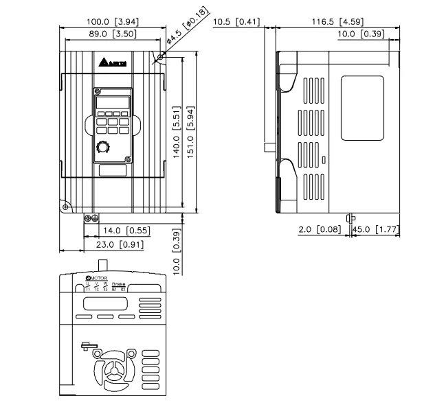 VFD-M инвертор VFD022M43B 2.2KW 380V