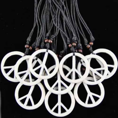 Оптовая продажа 12 шт. Племенной Стиль имитация кости яка резное ожерелье