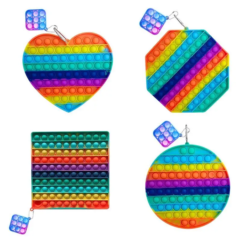 

Игрушка-антистресс большого размера с пузырьками, игрушка-антистресс маленького размера, игрушка-сжималка с пузырьками для детей и взрослы...