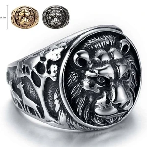 2021 new retro punk jewelry ring men domineering lion head ring lion
mens fashion jewelry ring