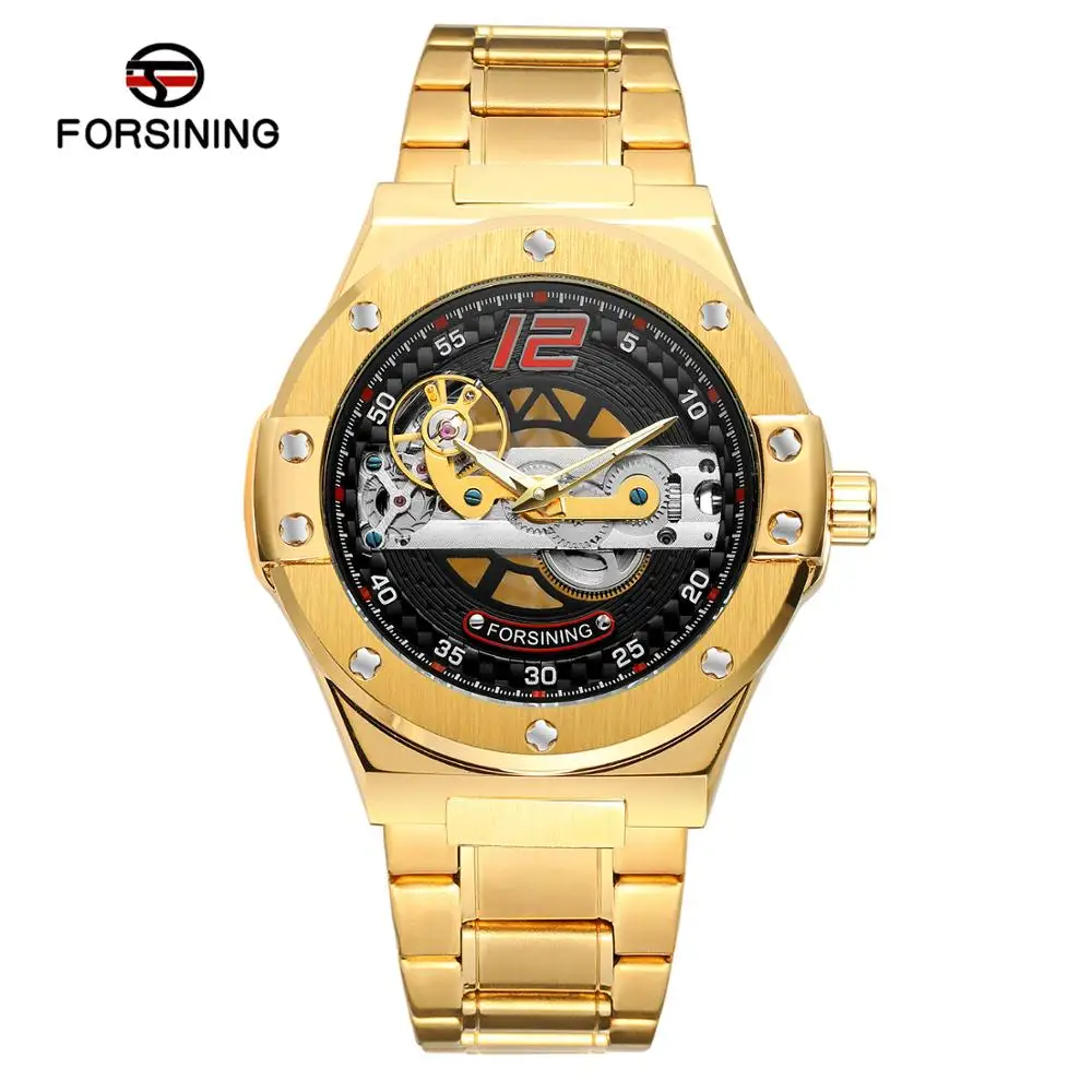 

Forsining Men's Self-winding Analog Skeleton Dial Popular Brand Fashionable Watch with Stainless Steel Bracelet FSG9423M4