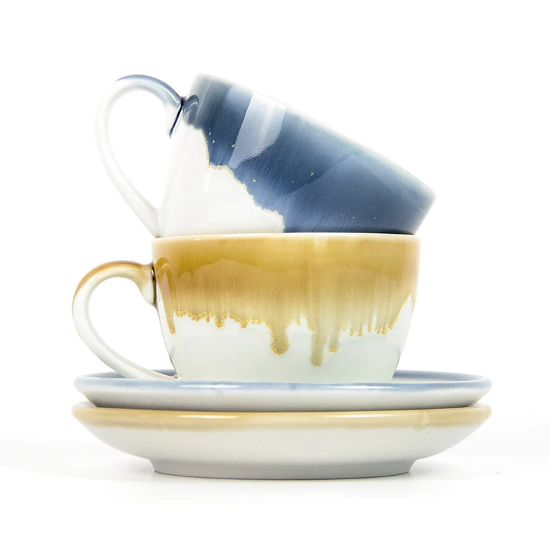 

Creative Nordic Style Cup Placemat Home Cafe Afternoon Tea Handmade Cup Porcelain Vintage Kaffeetasse Household Products 60AA01