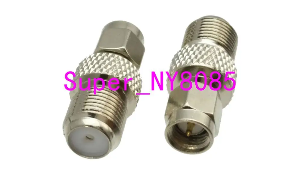 

10pcs Conversion Adapter F TV female Jack to SMA male Plug connector for radio nickel