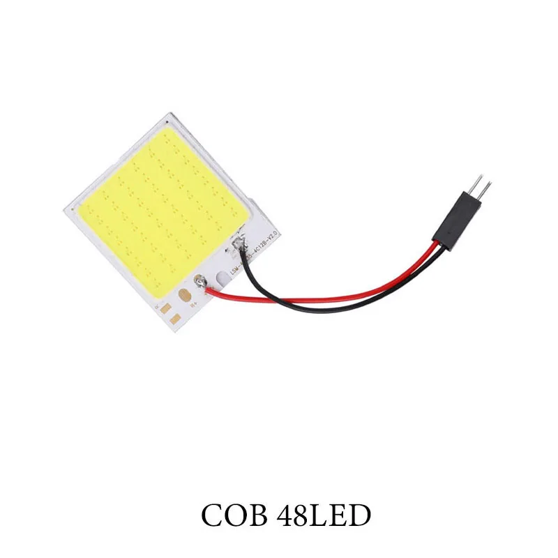48 LED White W5W светодиодный T10 C5W BA9S H21W 24 36 48SMD Автомобильный светодиодный автомобиль Панель лампы авто Интерьер Чтение лампа светильник купол с фестонами светильник AC/DC 12V - Испускаемый цвет: 48 LED White