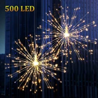 3m led fireworks lights christmas string light 500leds exploding star curtain fairy lights new year party home decoration