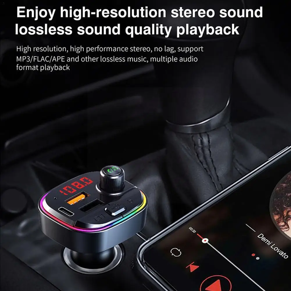 

FM-трансмиттер D6H8 автомобильный с поддержкой Bluetooth 5,0 и USB-портом