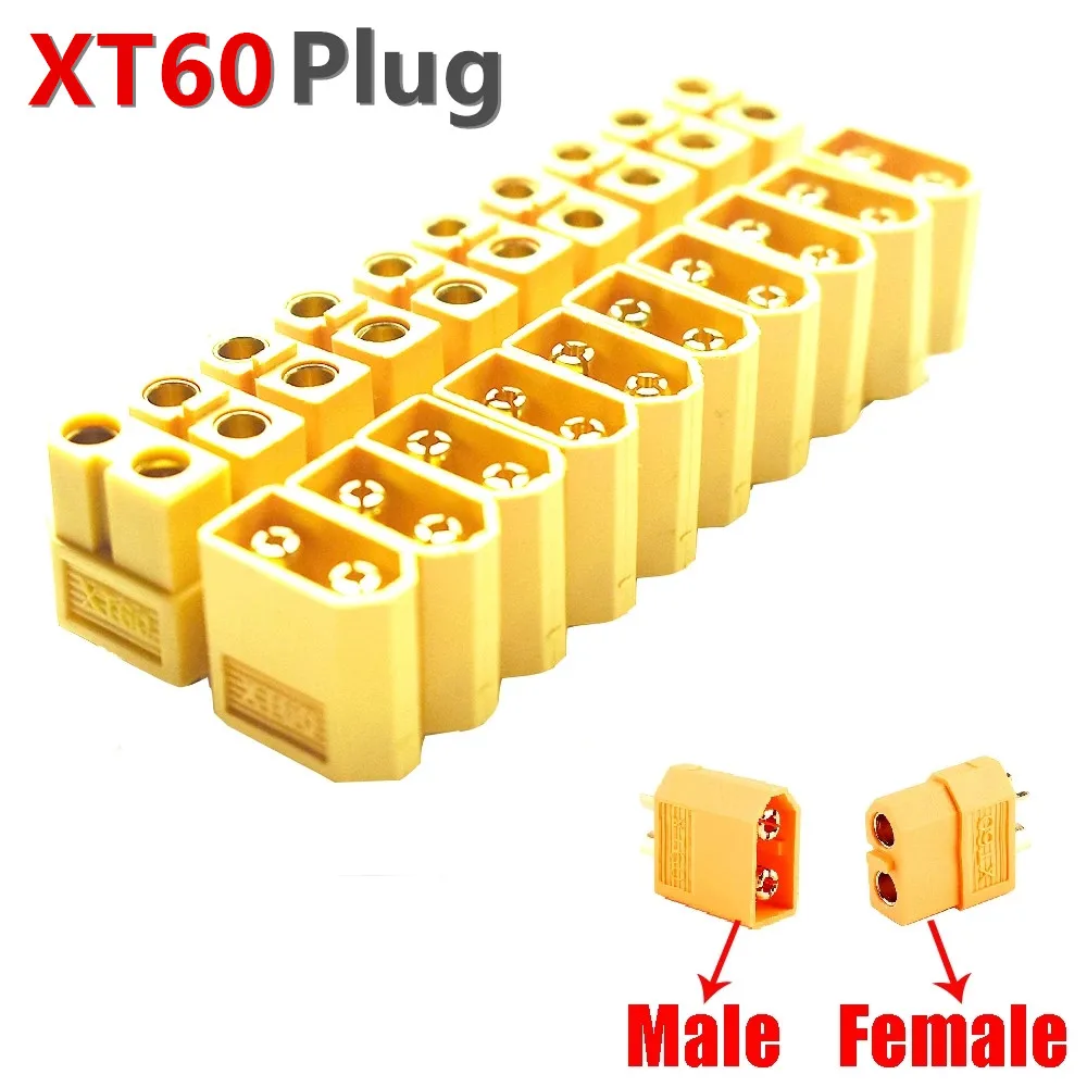 

2 pair 5 pair XT60 XT-60 T Plug Male Female Bullet Connectors Plugs For RC Lipo Battery Quadcopter Multicopter