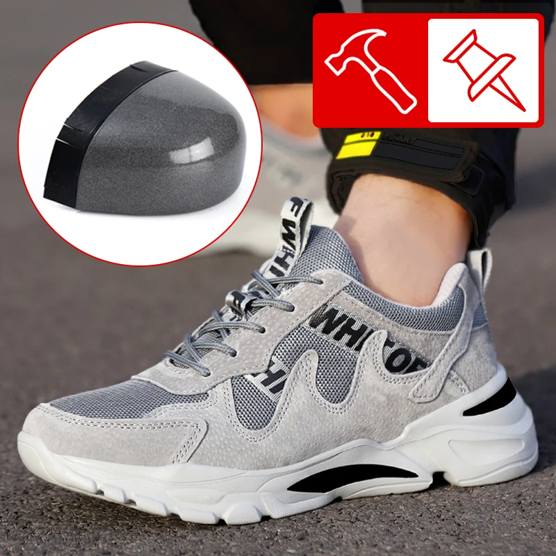 

Рабочие защитные ботинки для мужчин и женщин, стальной носок, непрокалываемая обувь, защита от ударов, спортивная теплая неразрушаемая одеж...