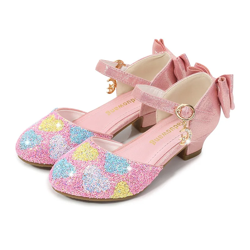 Новинка 2020 классические туфли для девочек свадебные босоножки принцессы с