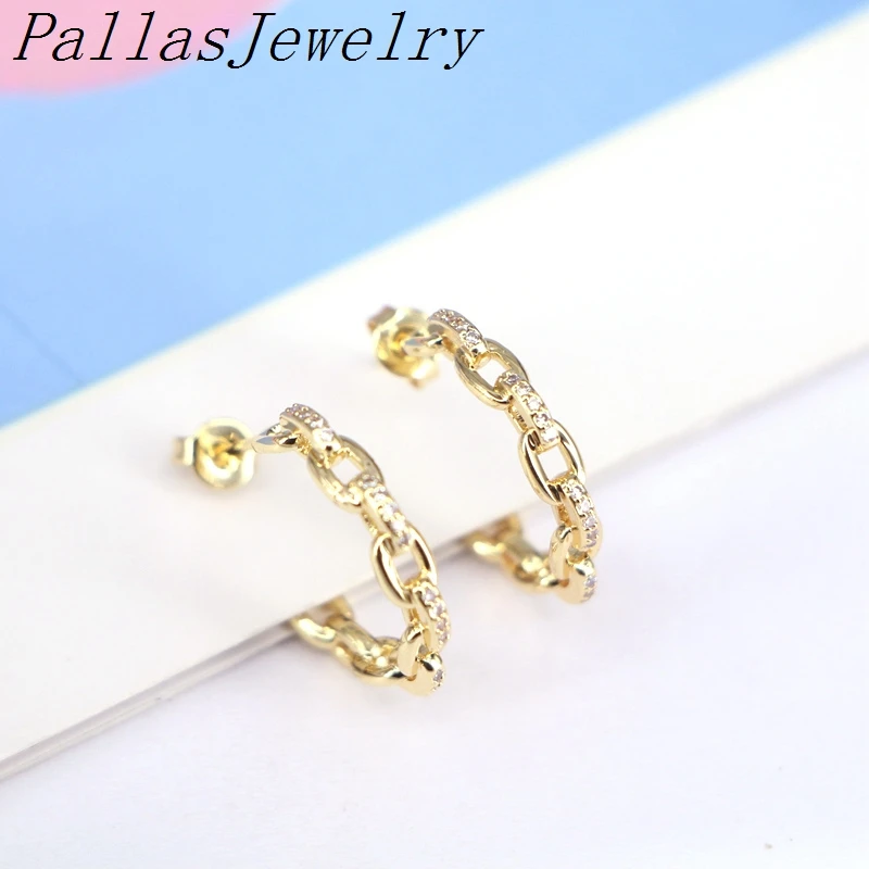 5 пар кубического циркония модные ювелирные изделия круг Шарм серьги гвоздики CZ