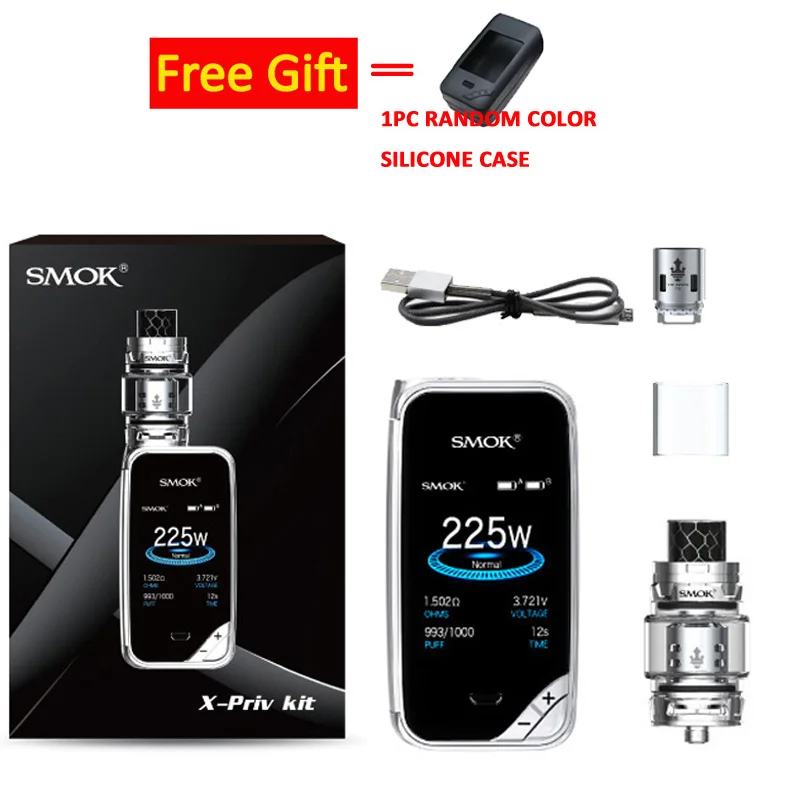 Prism Chrome SMOK X-priv комплект с 8 мл TFV12 Prince Tank Vaporizer 225 Вт X priv Mod электронная сигарета SMOK VAPE Kit VS G-priv 2 - Цвет: Prism Chrome