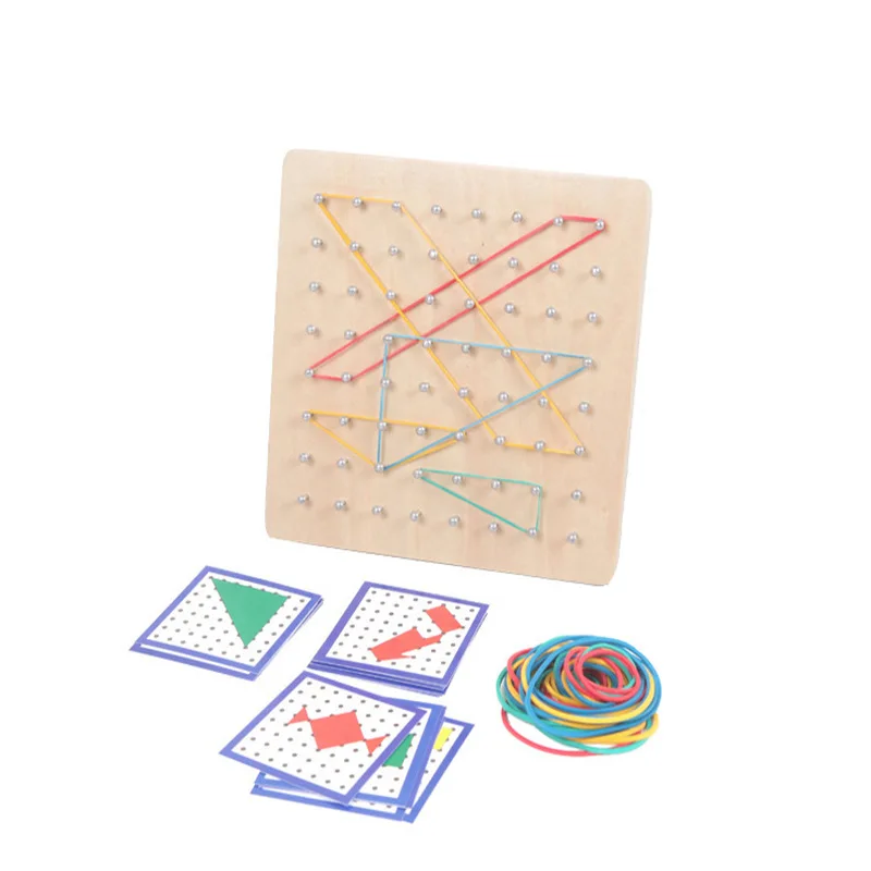 Монтессори креативная Геометрическая доска для детей раннего возраста