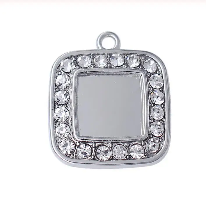 10 шт./лот квадратный подвесной лоток со стразами для самостоятельного