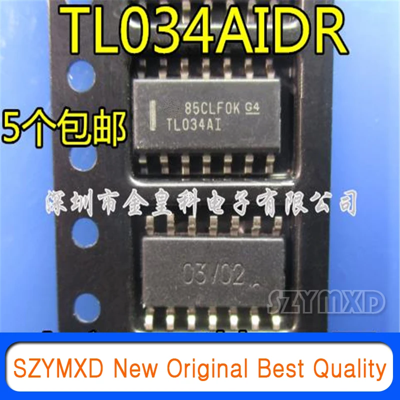 

5 шт./лот новый оригинальный TL034AIDR SOP14 TL034AI Op Amp Chip в наличии