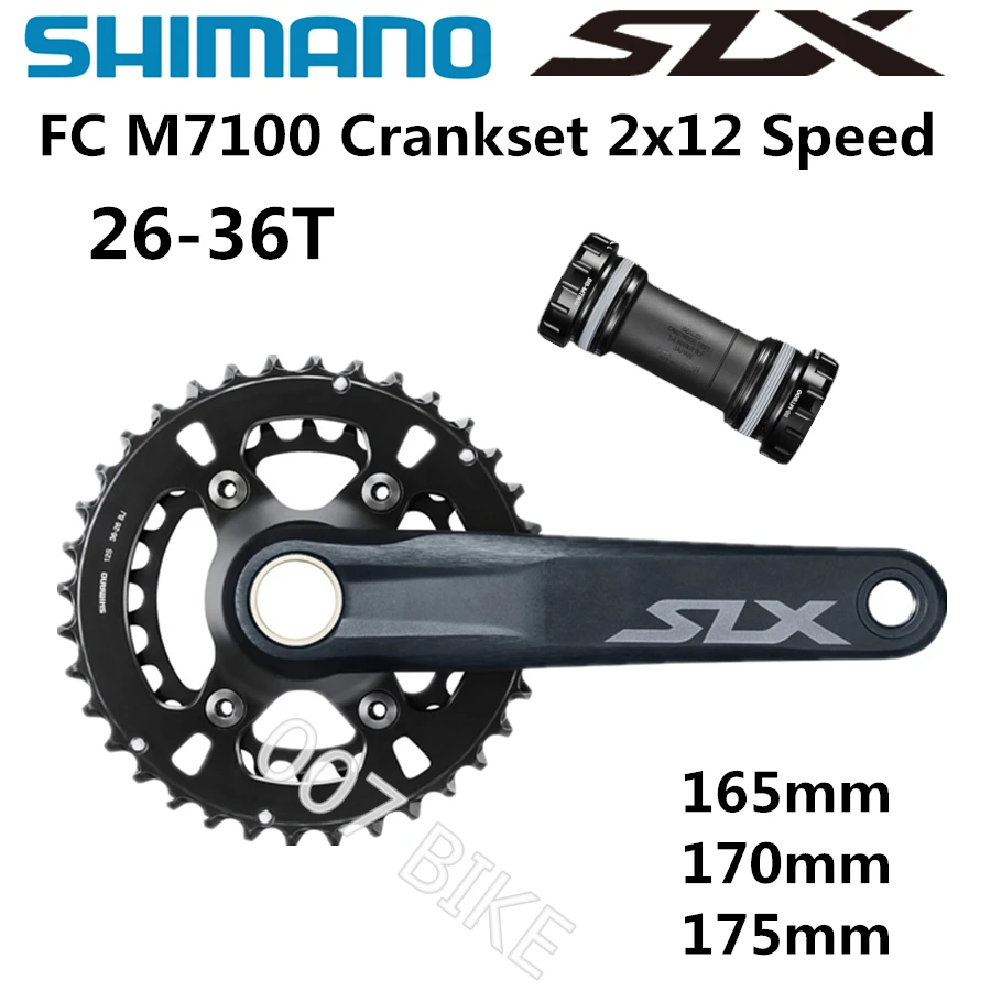 SHIMANO DEROE SLX FC M7100 кривошипная система 2x12 Speed 26 36T 170 мм 175 HOLLOWTECH II MTB система|Шатун и