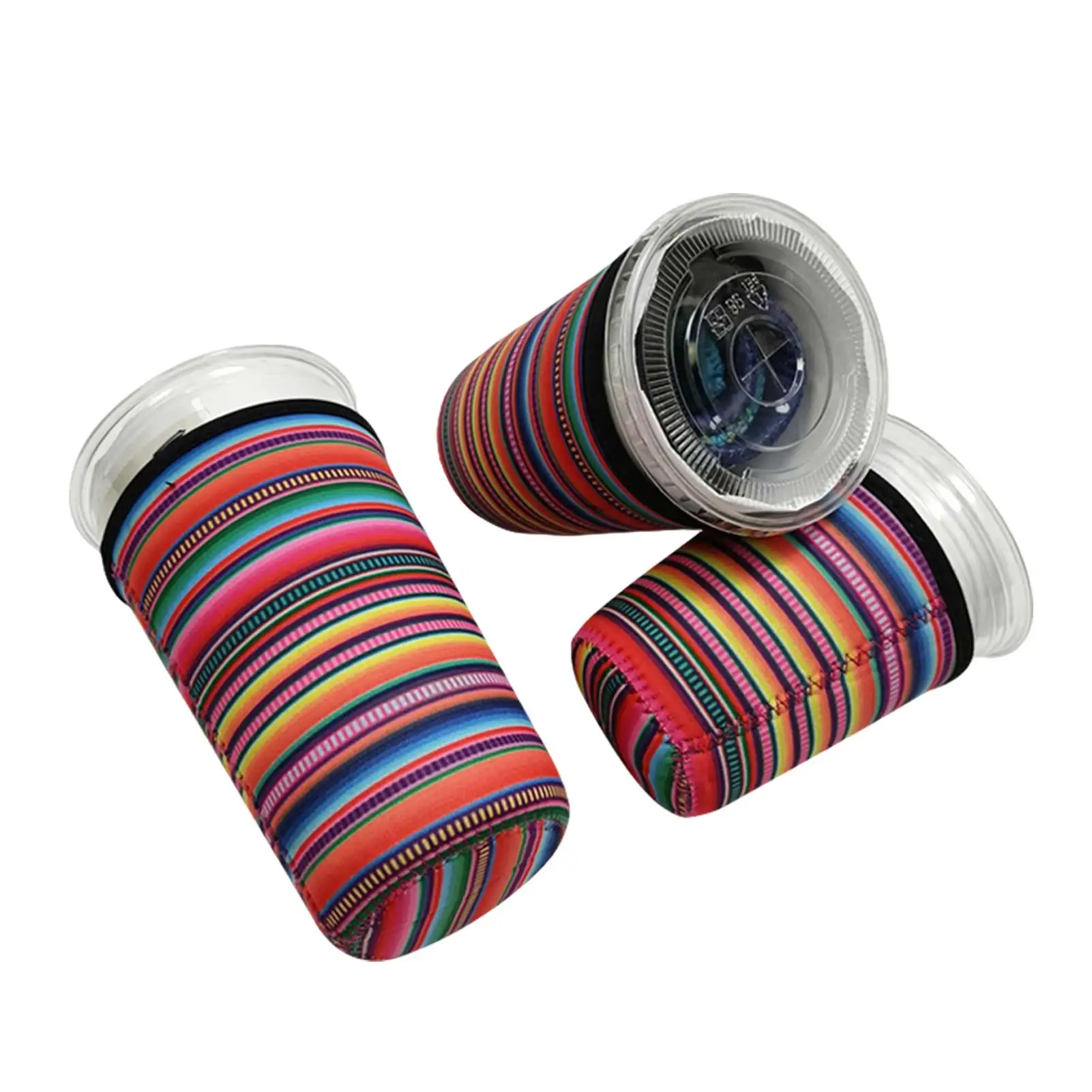 3 шт. многоразовые ледяные кофейные чашки с защитой от падения неопреновый рукав