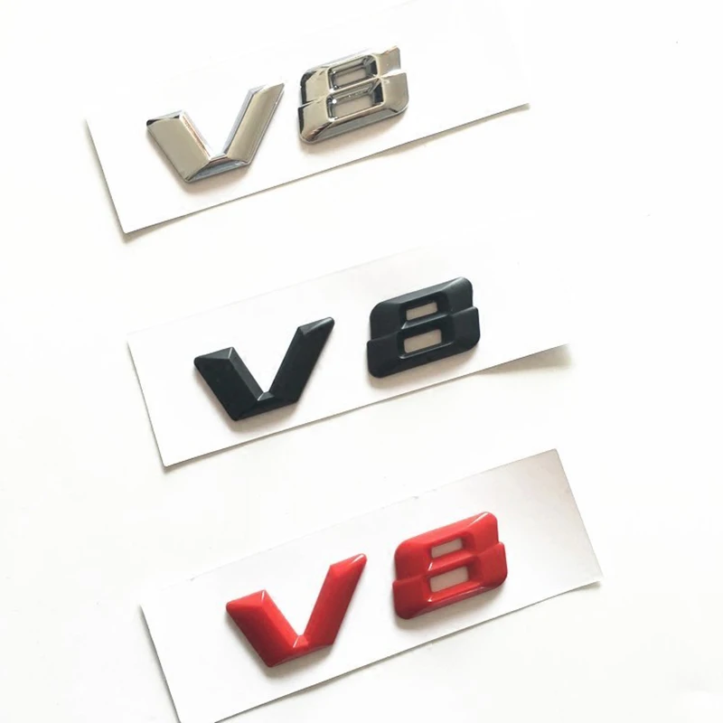 2015 3D острые шрифты буквы эмблема V8 V12 значок для Mercedes Benz AMG логотип крыла