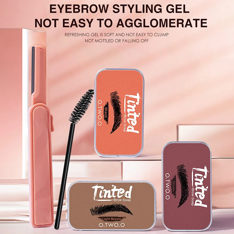 

Eyebrow Soap Wax With Trimmer Fluffy Feathery Eyebrows Pomade Gel For Eyebrow Styling Makeup Soap Brow Sculpt Lift TLS