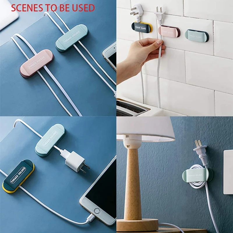 16 шт. зажимы для кабеля зажим самоклеящийся органайзер держатель штепсельной