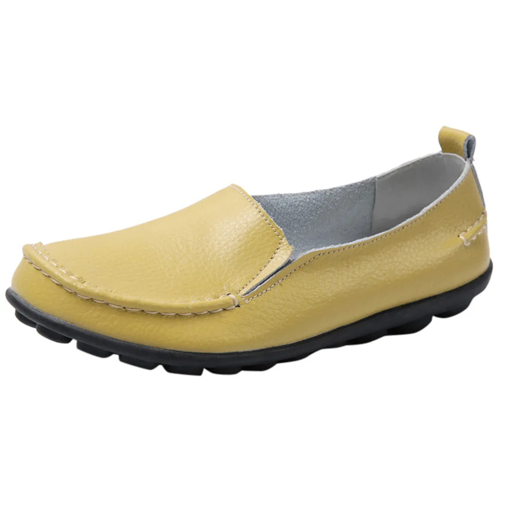 Женская Удобная однотонная обувь на мягкой подошве большие размеры осенние