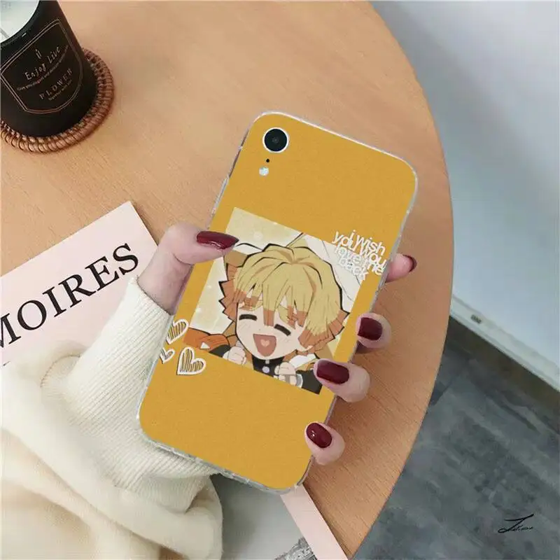 

FHNBLJ Zenitsu Thunderclap Phone Case for iPhone 11 12 pro XS MAX 8 7 6 6S Plus X 5S SE 2020 XR case