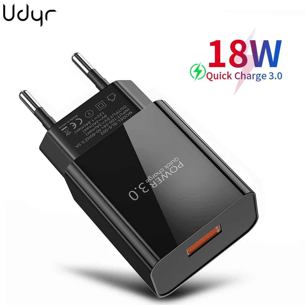 Udyr 3A Быстрая зарядка 3 0 USB зарядное устройство EU US портативная для iPhone Samsung Xiaomi Huawei