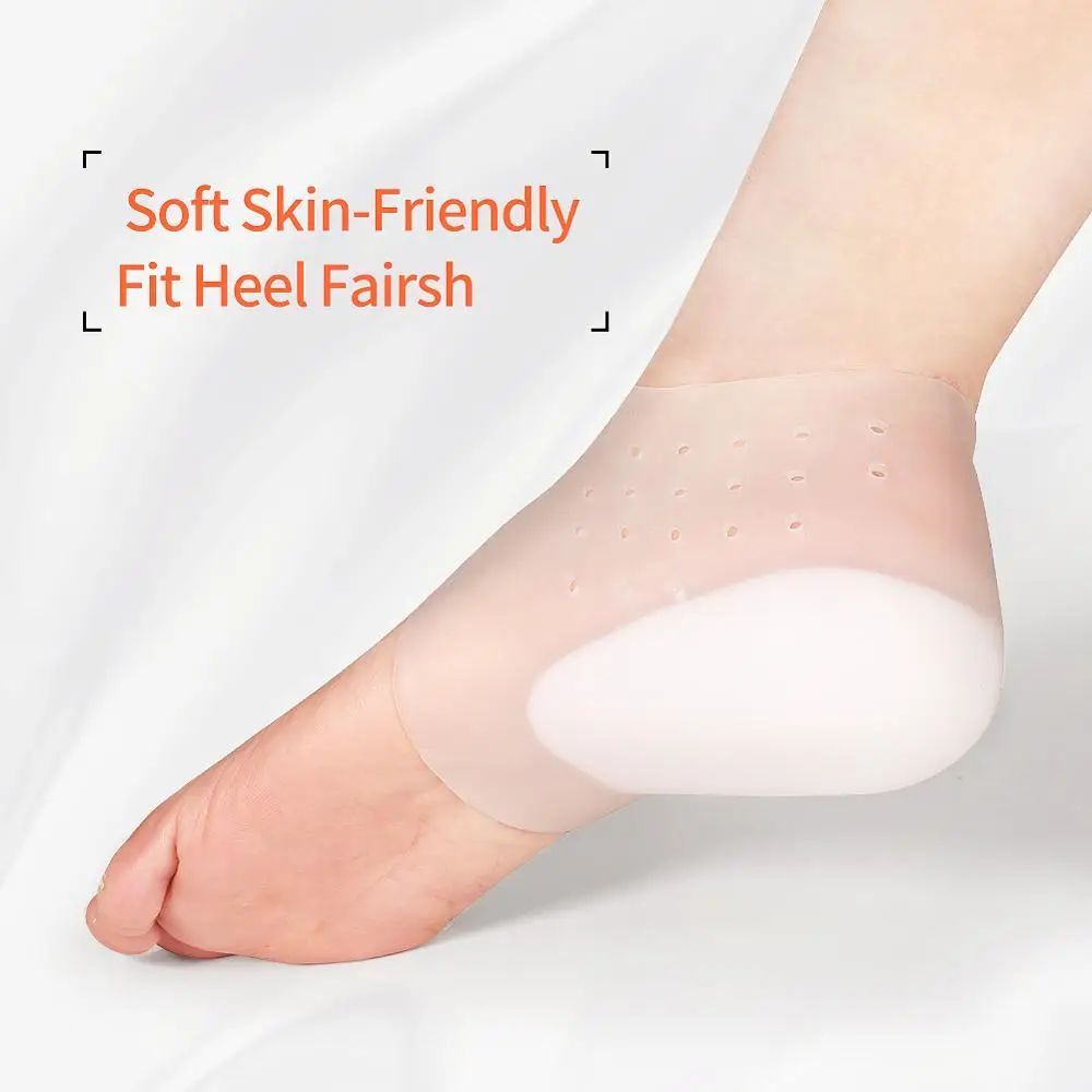3ANGN Unisex 2.5CM/3.5CM Silicone Gel Lift Insoles for Men Women Height Increase Sock Dress In Socks Cracked Foot Skin Care Tool