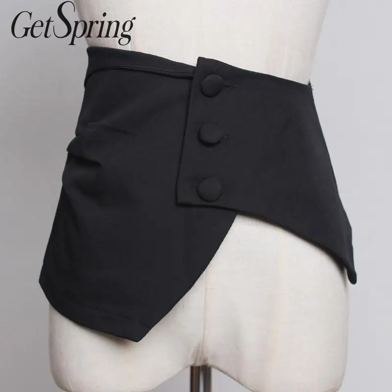 GetSpring женский шифоновый однобортный пояс широкие ремни в стиле ретро Модный