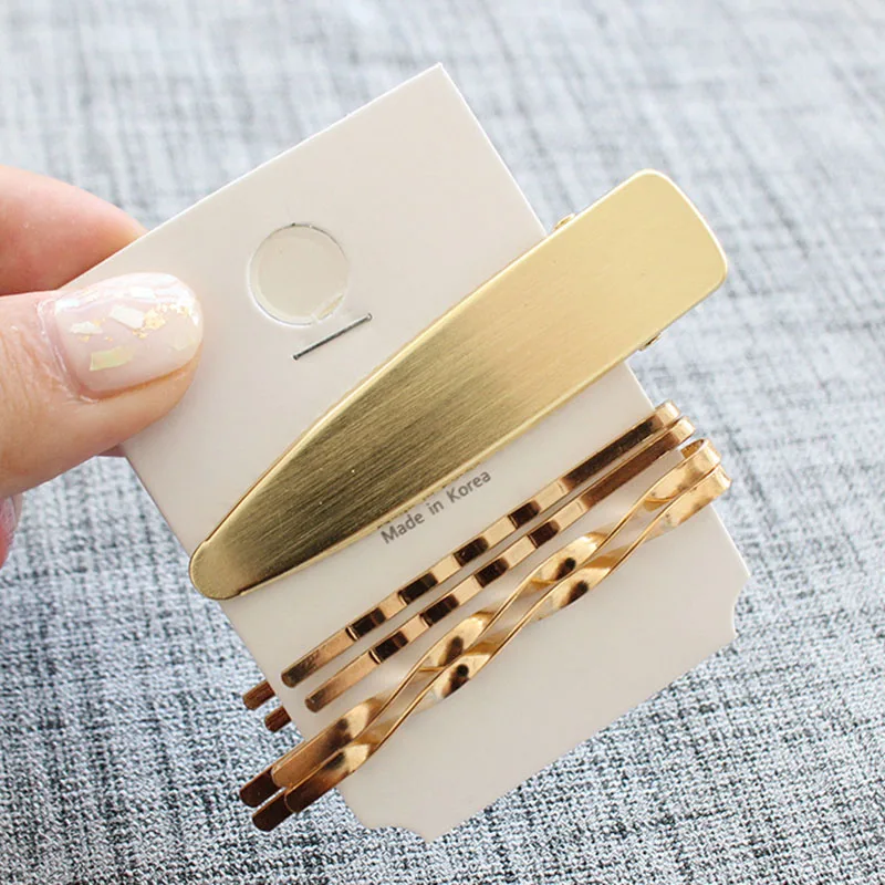 3 шт./компл. металлическая заколка для волос золотого цвета с жемчугом головной