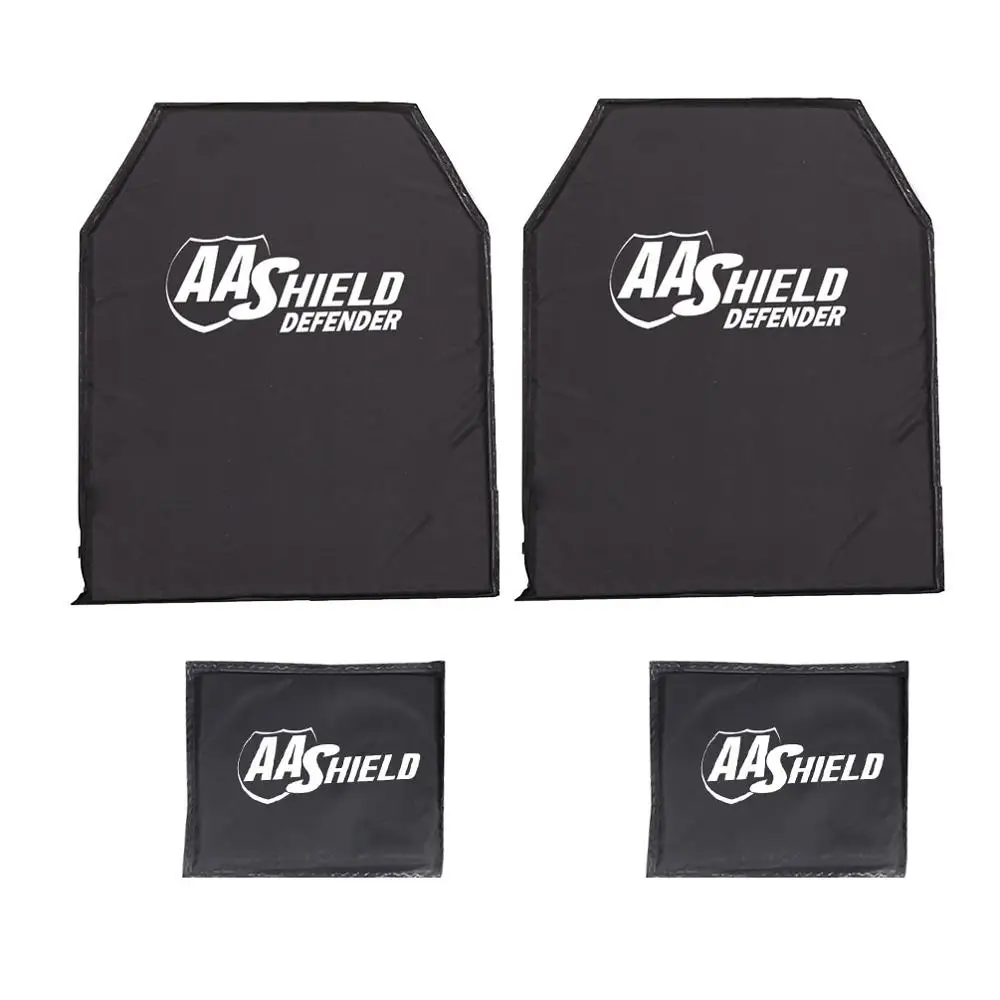 AA Shield Defender Bulletproof Soft Armor Inserts Plate Aramid Core Self Defense Supply NIJ Lvl IIIA & HG2 10X12-T2 6X8 Kit |