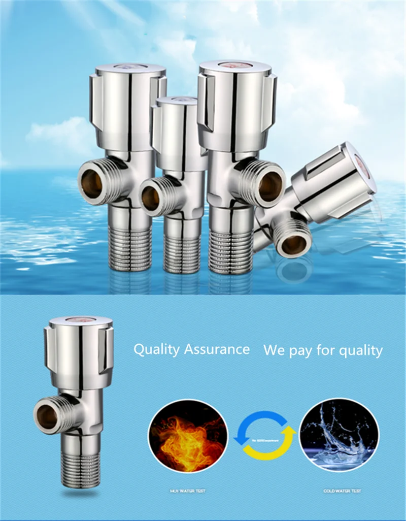 Треугольный клапан из нержавеющей стали подогреватель холодной и горячей воды