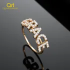 Кольцо с именем на заказ, бриллиантовое кольцо с надписью, женское уникальное кольцо, подарки для мам, эффектный подарок для лучшего друга