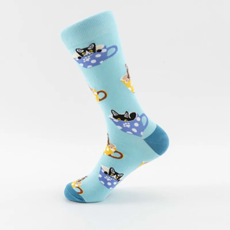 Высокое качество хлопок счастливые мужские носки для женщин британский стиль