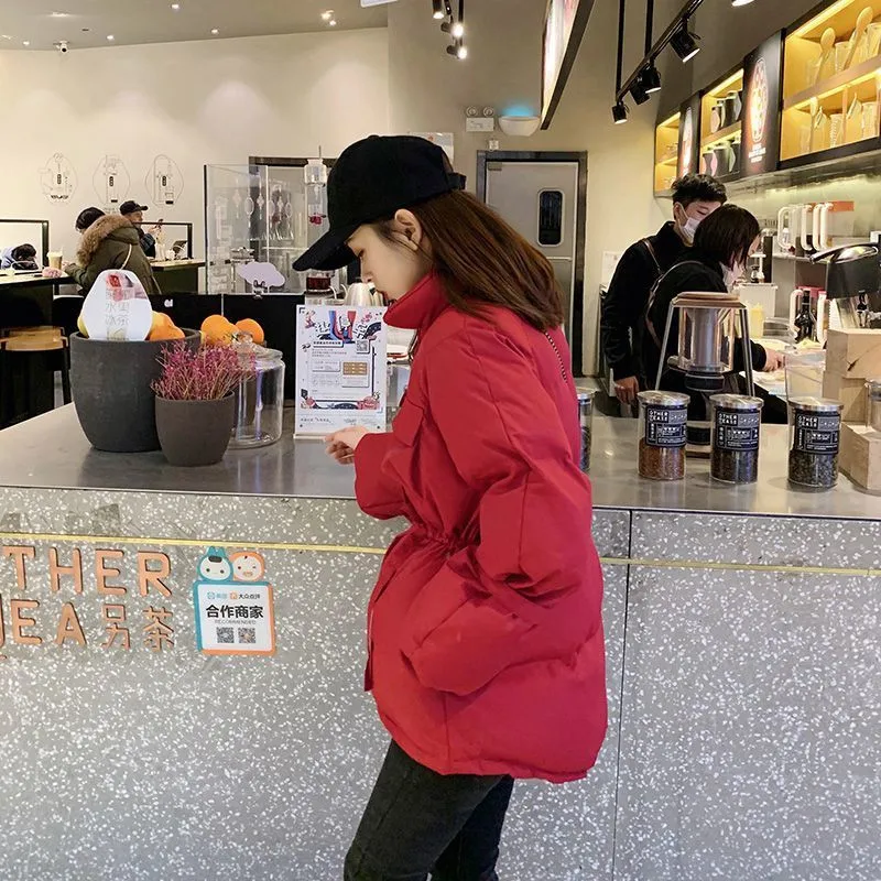 Большие размеры свободная Утепленная зимняя куртка Женская парка Теплое