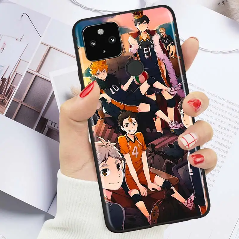 

Hot Anime Volleyball Shockproof Cover for Google Pixel 5 5A 4 4A XL 5G Black Phone Case Shell Soft Fundas Coque Capa