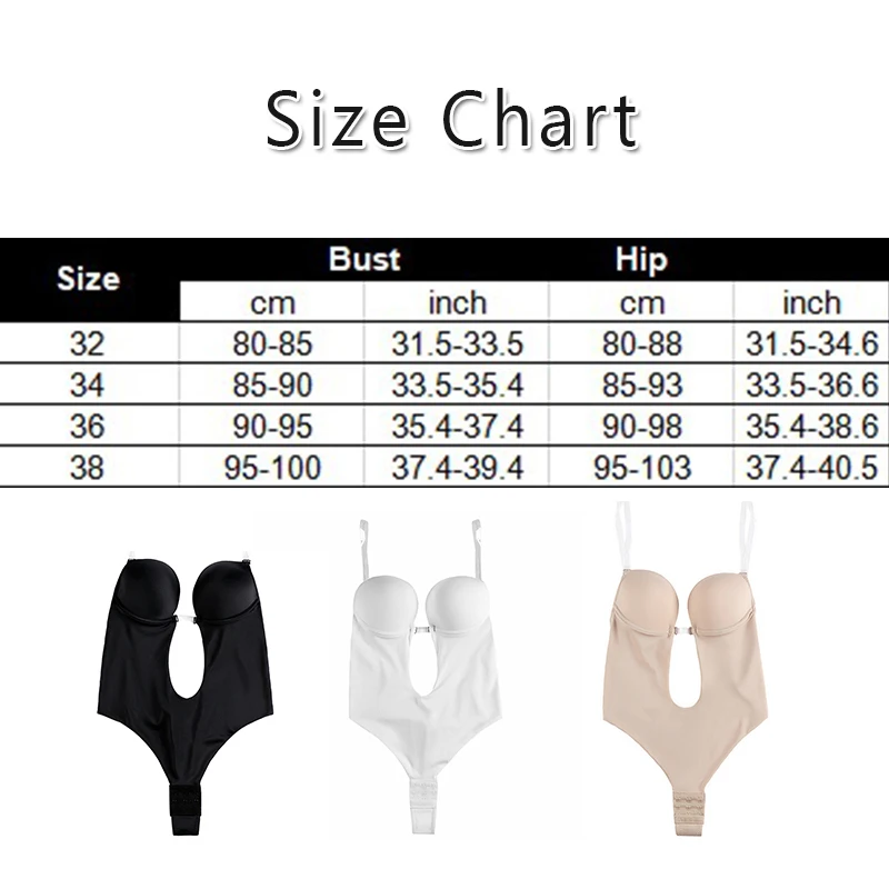 

Sexy Overbust Underwear Backless Shapewear Deep Plunge Thong Body Shaper Tops Invisible Bra Support Chest Breasted Lingerie Lady