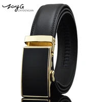 zayg men gold belt automatic buckle business mens leather belt designer yellow black white waistband men genuine leather belts