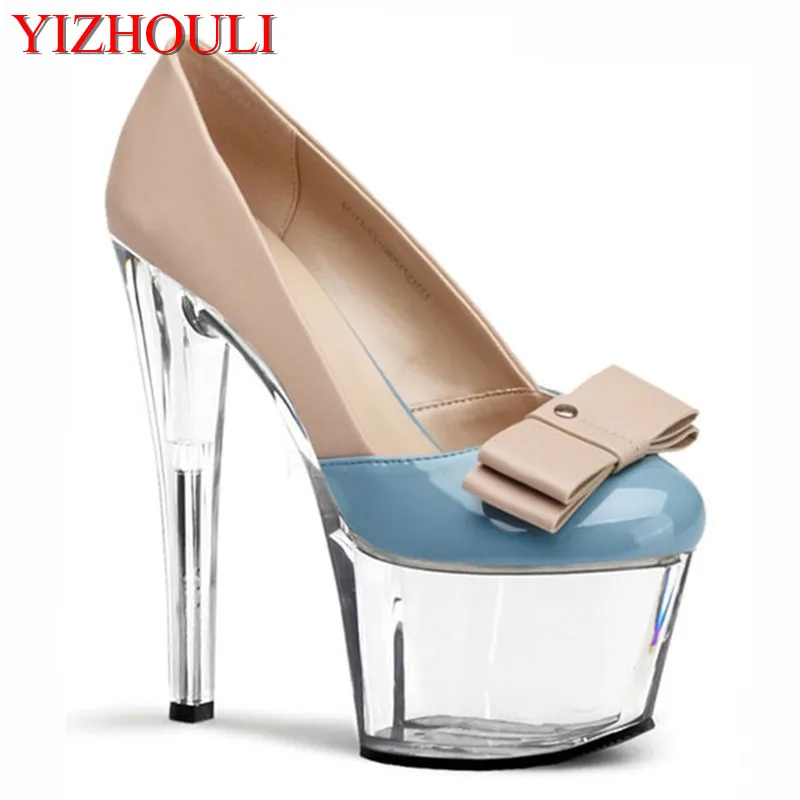 17 см высотой с тонкой документальной обувью Парижская мода Модель T сценические