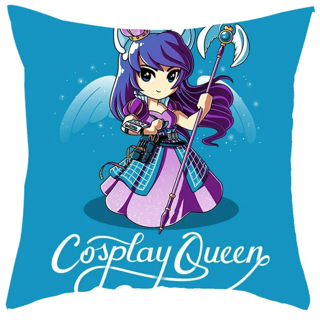 

Cartoon Mermaid Print Pillow Case Polyester Pillow Case 45 * 45 Decoration Home Office Bedroom Pillow Case Hotel Car Decoration.