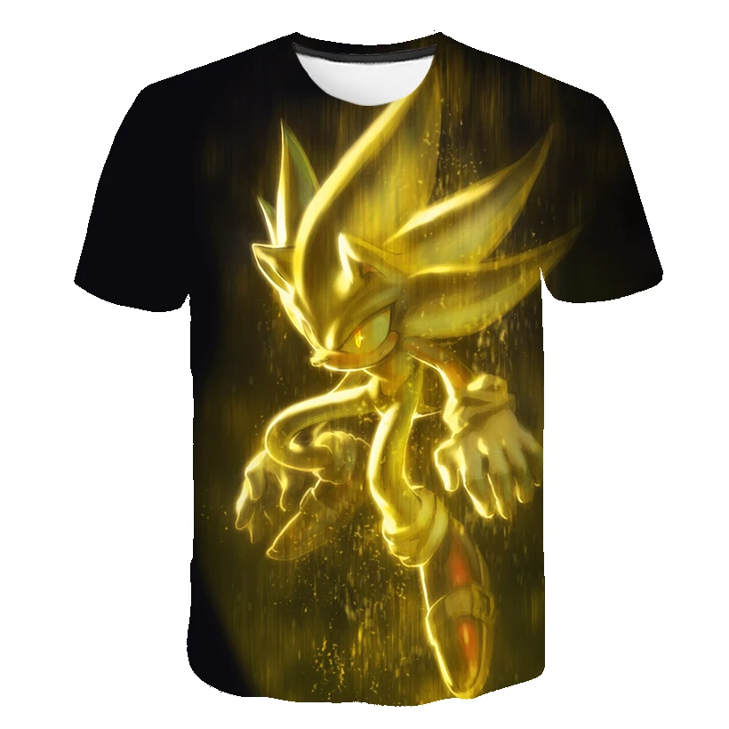 Kids 3D Cartoon sonic the hedgehog Print T-shirts Costume Boys T Shirt Girls Summer T-shirt Clothing Children Tee Tops Clothes | Мать и