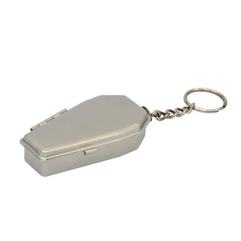Tinplate Coffin Shape Pocket Ashtray Portable Ash Tray with Lids Smoking Box Y1QE | Спорт и развлечения