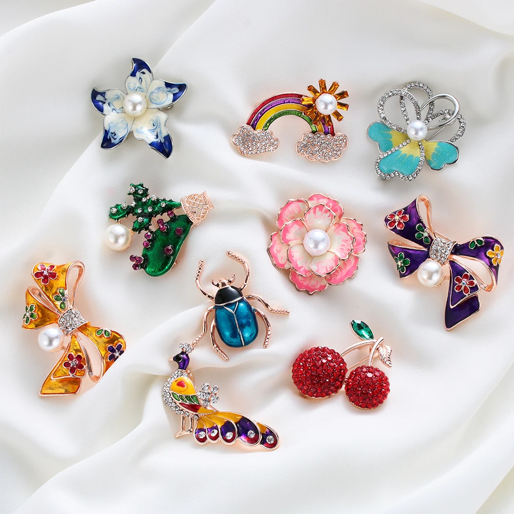 1 шт. эмалированная брошь в виде пчелы утки совы броши с птицами форме насекомого