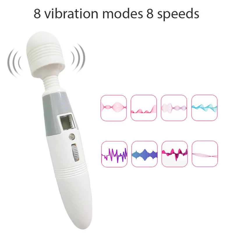 Женский массажер для тела с ЖК дисплеем мощный Стимулятор клитора волшебной