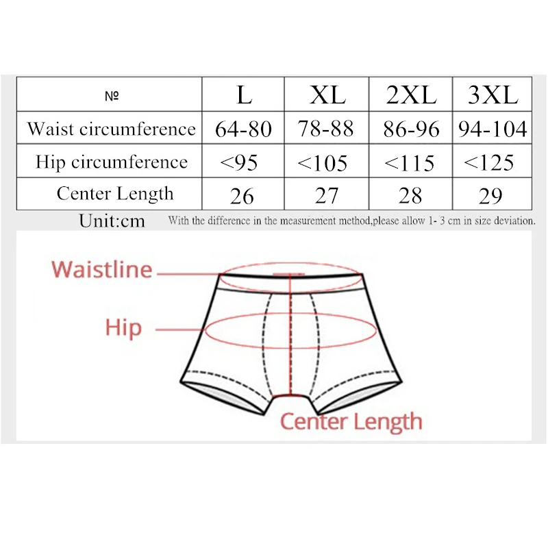 

Jacvion 3 Pieces/Set Big Size Men Underwear Boxer 3XL Male Boxers Shorts Underpants Elastic Waistband Design Panties Short