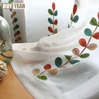 Тюль для окна, деревенский цвет, вышивка, тюль для окна для гостиной и спальни