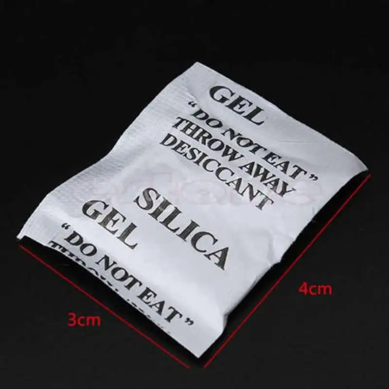 

100 Packets Lot Silica Gel Sachets Desiccant Pouches Drypack Ship Drier W3JA