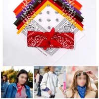 hip hop 100 cotton bandana 55cm55cm square scarf bandana men black bandanas red paisley bandana women outdoor neck face scarf